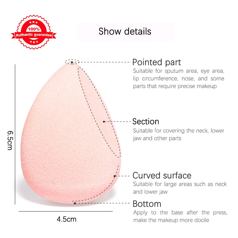 Makeup Blender Cosmetic Puff Makeup Sponges Cushion Foundation Powder Sponge Beauty Tool for Women Girls Make Up Accessories