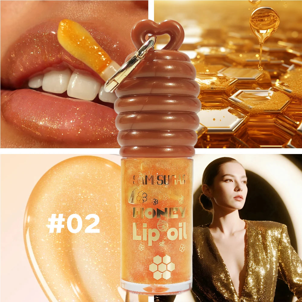 1/2 pack of Honey Moisturizing Lip Oil Moisturizing Gold Gloss Smooth and Fresh Natural Ingredients Lip Gloss