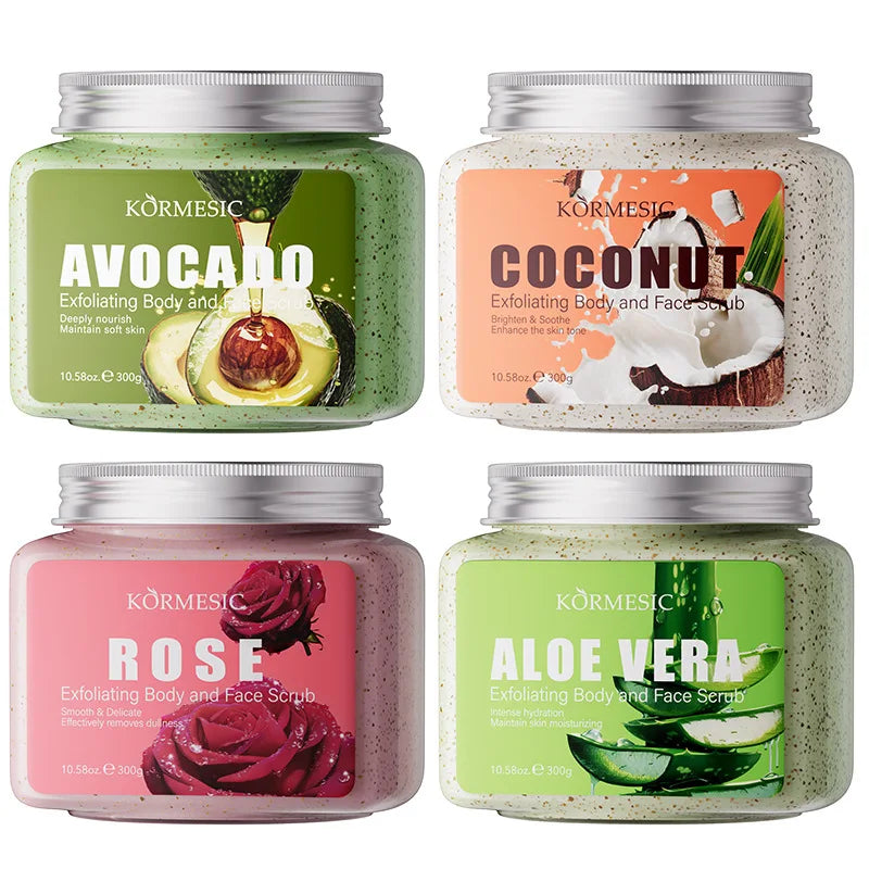KORMESIC avocado body facial scrub  Cream Lotion Moisturizing Deep Cleansing Gentle Tender Face Exfoliation Skin Care Product