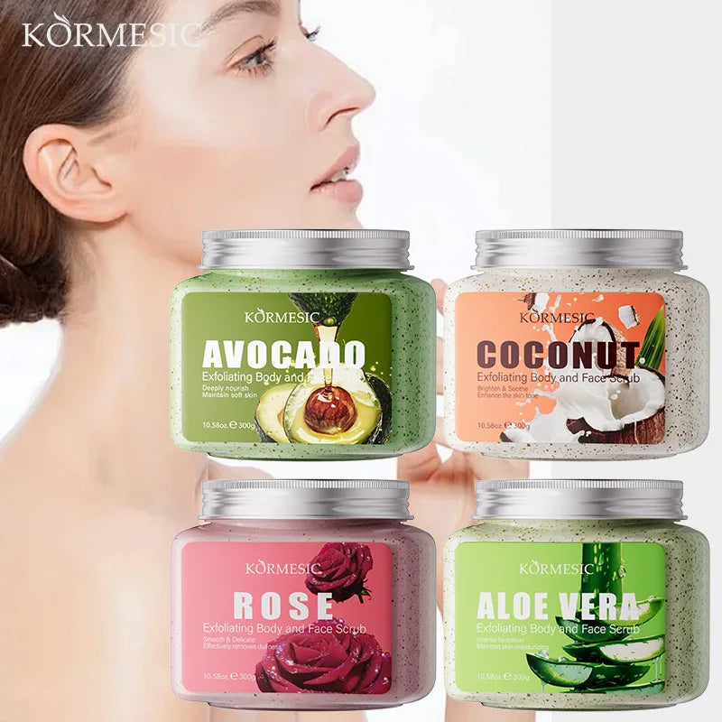 KORMESIC avocado body facial scrub  Cream Lotion Moisturizing Deep Cleansing Gentle Tender Face Exfoliation Skin Care Product