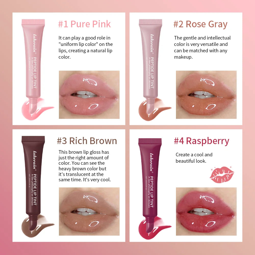 4pcs /set Moisturizing Lip Glaze Mirror Glass Long Lasting Lip Gloss Liquid Lipstick Makeup Glossy Lip Care Cosmetic