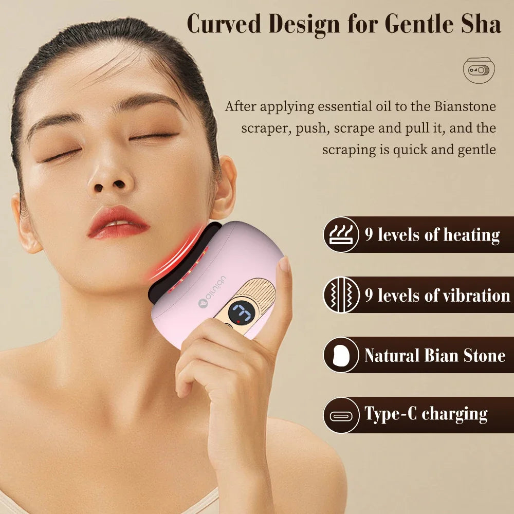Electric Gua Sha Massage Board For Face Relieve Physical Fatigue Guasha Plate Jade Face Massager Scrapers Tools For Full Body