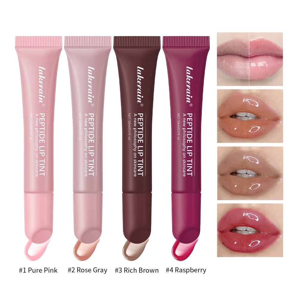 4pcs /set Moisturizing Lip Glaze Mirror Glass Long Lasting Lip Gloss Liquid Lipstick Makeup Glossy Lip Care Cosmetic