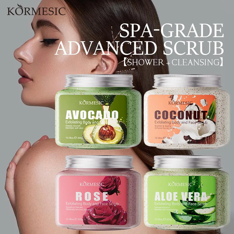 KORMESIC avocado body facial scrub  Cream Lotion Moisturizing Deep Cleansing Gentle Tender Face Exfoliation Skin Care Product